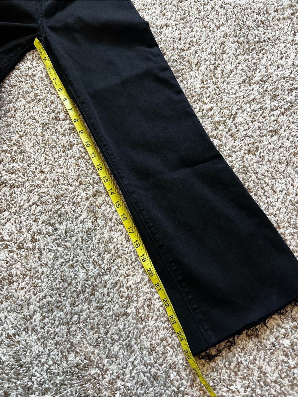 SPANX 20231 R Black Cropped Denim Flare Sz S - Picture 15 of 16